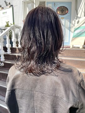 モリオ フロム ロンドン 大宮2号店(morio from London) 【高椋】黒髪ウルフ