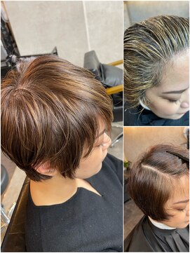 モイ(moy) 脱白髪染め!ロッド式白髪ぼかしハイライト/グラデーションカラー