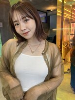 ロンドルーチェ 心斎橋(Lond luce)&nbsp;ダークアッシュ/ミディアムレイヤーカット［髪質改善/縮毛矯正］