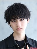 王道ミックスパーマショートマッシュ【ツーブロックなし】