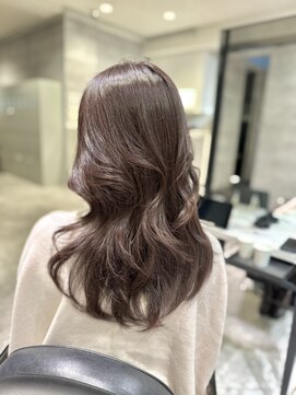 アンダーバーホワイト(_WHITE) ブリーチ無しラベンダーグレージュ透明感カラー