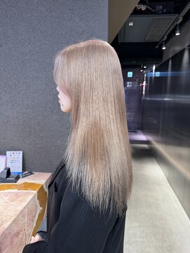 ペレ 栄店(PELE) デザインカラー/レイヤーカット/ウェットヘア/オリーブベージュ