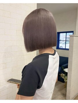 シェミール(CHEMIR) パールグレージュ×切りっぱなしボブ【四日市】