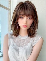 ★小顔レイヤーカットデジタルパーマチェリーブラウン