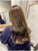 オリーブベージュ×ゆるふわ韓国風巻きスタイル