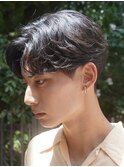 天神ニュアンスパーマフェザーパーマセンターパートウルフカット