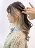 美髪ホワイトブロンド顔周りレイヤーロング_ba320021