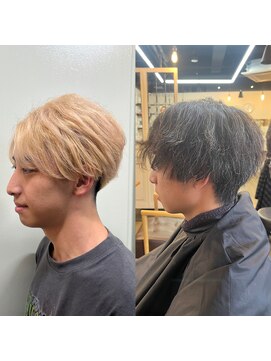 ディオ 町田店(DIO) ミルクティーベージュ/ブロンド/ダブルカラー/メンズハイトーン