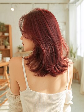 クレビア 名古屋(CreBiA) 艶髪ウェーブ/髪質改善/透明感カラー/ローズブラウン