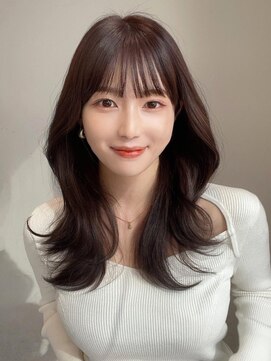 ラルユー 金山(LallYou) 暗髪でも出せるこなれ感フェイスレイヤー×ナチュラルセミロング