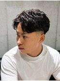 MEN'S/毛流れサイドパート×フェード/短髪/男髪