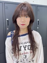 シェノン バイ アランスミシー 表参道(CHAINON by Alan smithee)&nbsp;韓国ハッシュカット　ロングウルフカット　ミルクティーブラウン