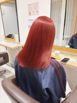 チェレ アズーリ 狭山店(Chere azuri) コッパーオレンジ・レッドオレンジ・ダブルカラー・ケアブリーチ