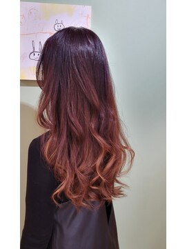 グラデーションカラー　ロングスタイル