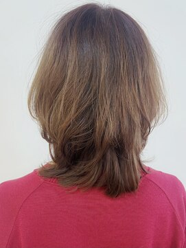 大人のくびれミディアム☆似合わせ/大人ヘア/明るい白髪染め