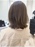 Say.ヘーゼルグレージュ暗めカラーオリーブグレーくびれレイヤー