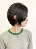 【松戸　松田】大人黒髪ショートボブ　センターパート