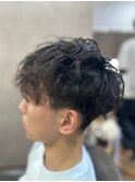 刈り上げセンターパート/波巻きツイストスパイラル/印西市