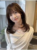 【ミディアム】耳かけしても可愛い顔まわり