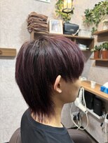 モニカ 天王町店(Monica)&nbsp;ボルドーカラー×ハンサムウルフショート
