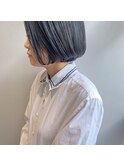 斜めバングふわくしゅココアブラウンショート