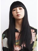 ワイドバングロングヘアー