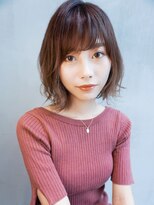 アルバム 銀座(ALBUM GINZA)&nbsp;ラフボブ_セシルカットココアブラウンフリンジウェーブ_87748