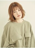 ニュアンスボブ×透明感ベージュ