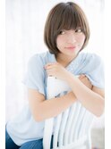 シンプル大人かわいい◎小顔前下がりナチュラルボブa1