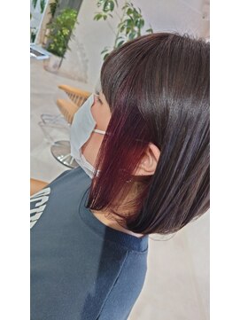 オリ 仙台(Oli) 20代～30代大人ナチュラルミニボブ前髪似合わせカット［仙台］