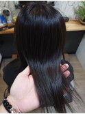 ミディアムストレート髪質改善ダークブラウン