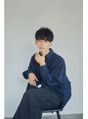 無造作刈り上げマッシュ ショートパーマ