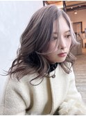 冬髪スタイル_チェリーブラウンフェミニンロング_9396