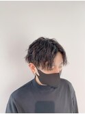 ツーブロックツイストスパイラルパーマ・束感パーマ