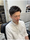 アップバングショート【ツーブロック刈り上げ黒髪短髪】