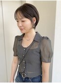 ショートボブ”シースルーバング”