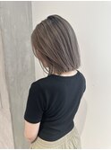 YOKE 切りっぱなしボブハイトーングレージュ大人ボブ結べるボブ