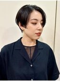 ラインショート　黒髪モード
