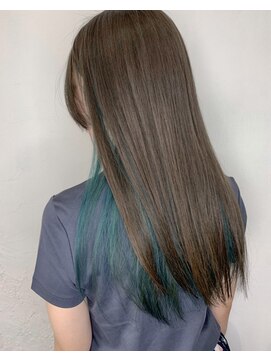 エストヘア 大宮店(est hair) エアストレート/3Dハイライト/インナーカラー/ブルーカラー