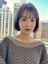 バイオレットジェム(Violet`jem)&nbsp;ぱっつん前髪内巻きボブマロンベージュKA-16