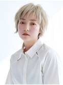 【over hair】ハンサムショート×ハイトーンカラー