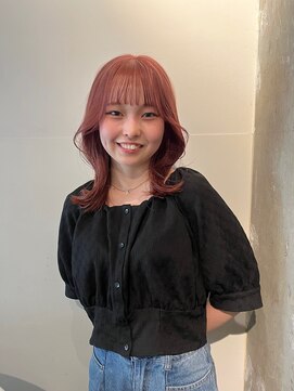 ゼストカロン(ZEST Kalon) ブリーチ1回でピンクベージュカラー