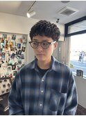 メンズショートピンパーマショートニュアンスパーマ