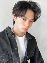 サーフカールフェザーパーマブルーブラック