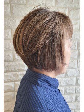 松本平太郎美容室 吉祥寺パートファイブ(PART5) 前下がりグラデーションボブ×イノアカラー×ハイライト