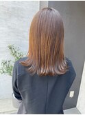 ミディアムbob☆水素カラー