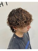 マッシュウルフ波巻きスパイラルパーマ