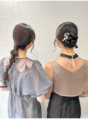 お友達とヘアセット!