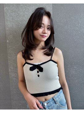 ロンドミラー 博多店(Lond Mirror) ミディアムヘア/暗めカラー/デザインカラー/グランマッシュ