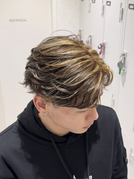 メンズヘアフェイス(Men's hair FACE。) フェザーパーマ/ハイライト/メンズパーマ